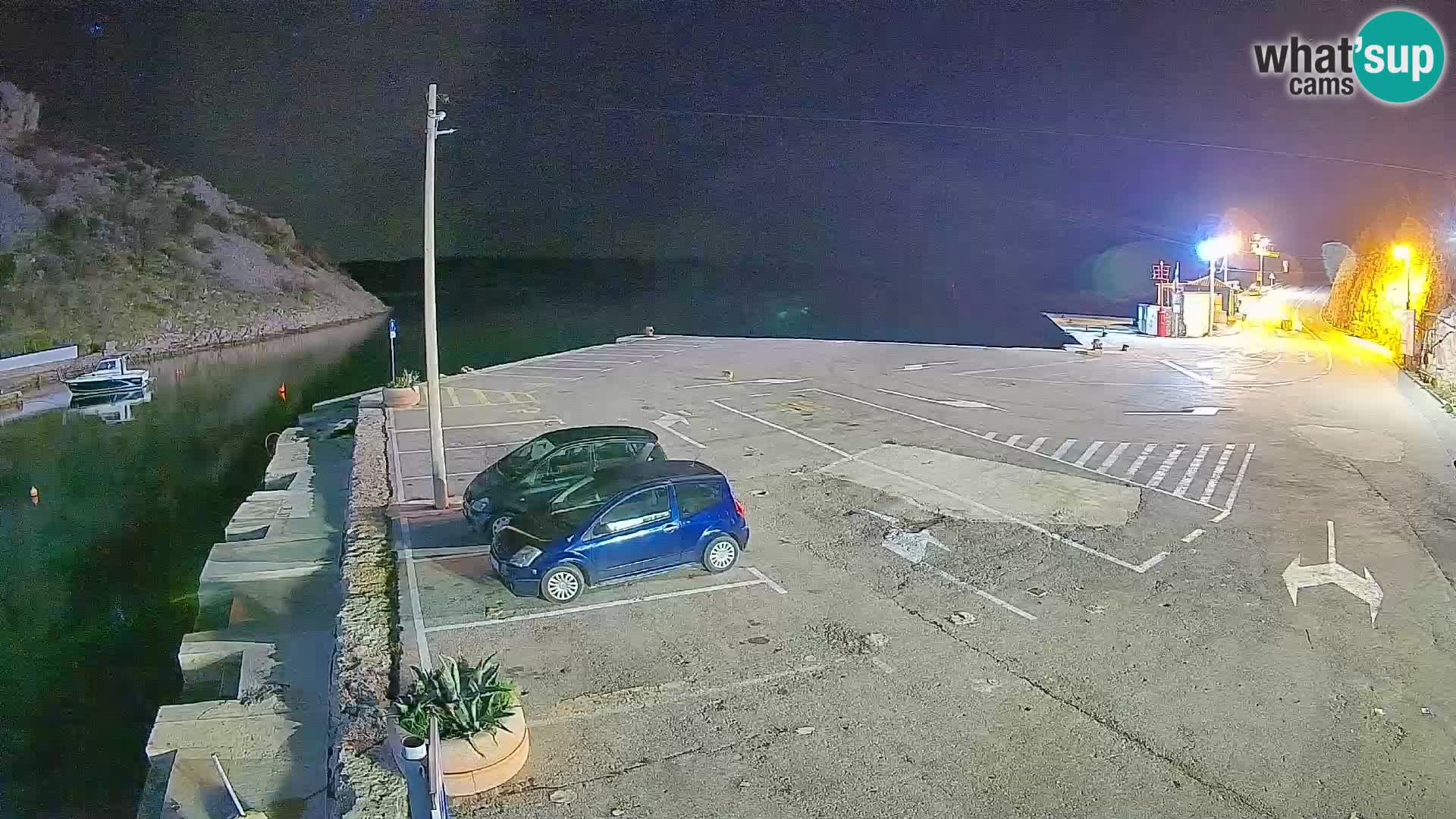 Webcam Prizna ferry port to Pag island