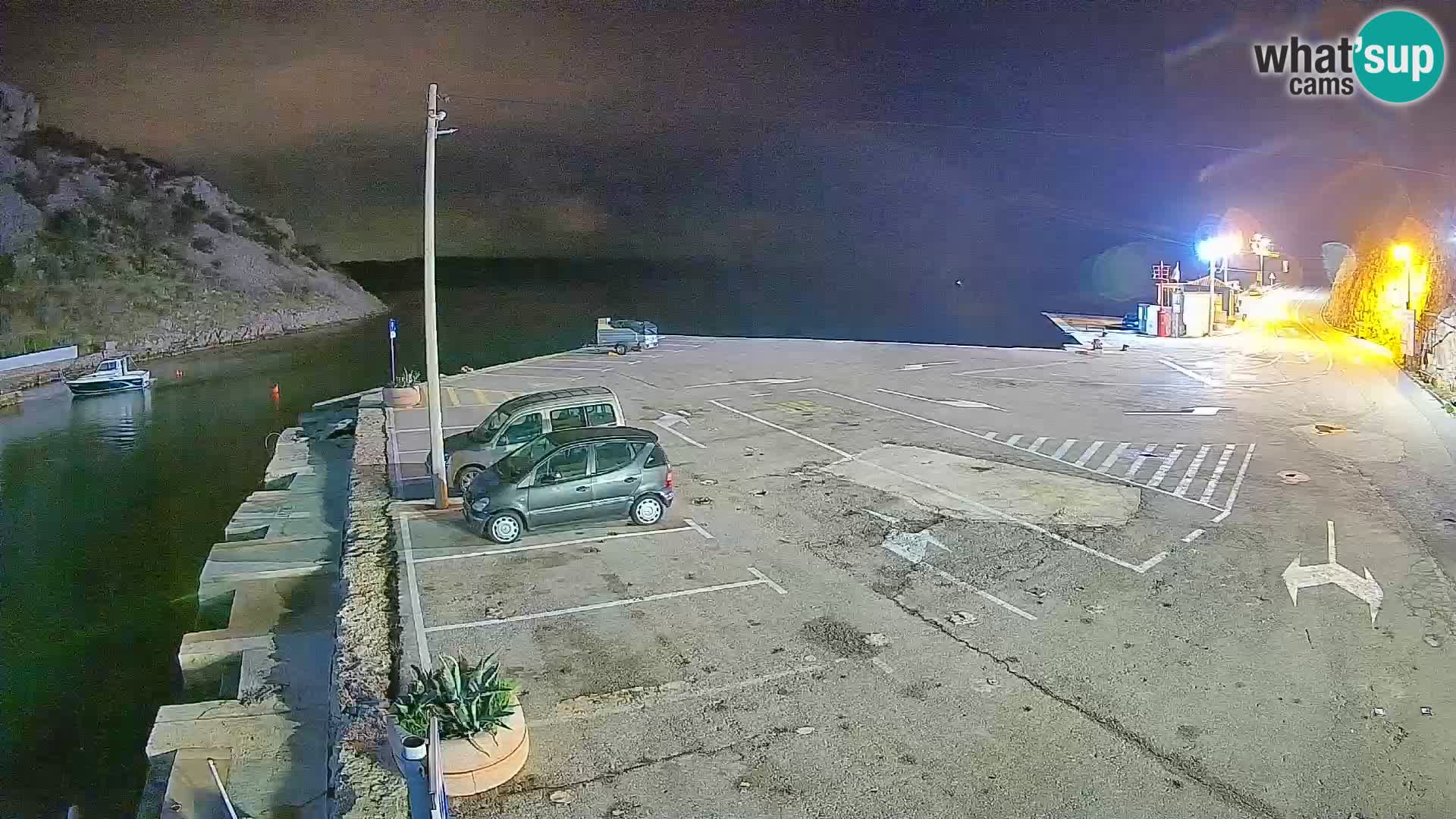 Webcam Prizna ferry port to Pag island