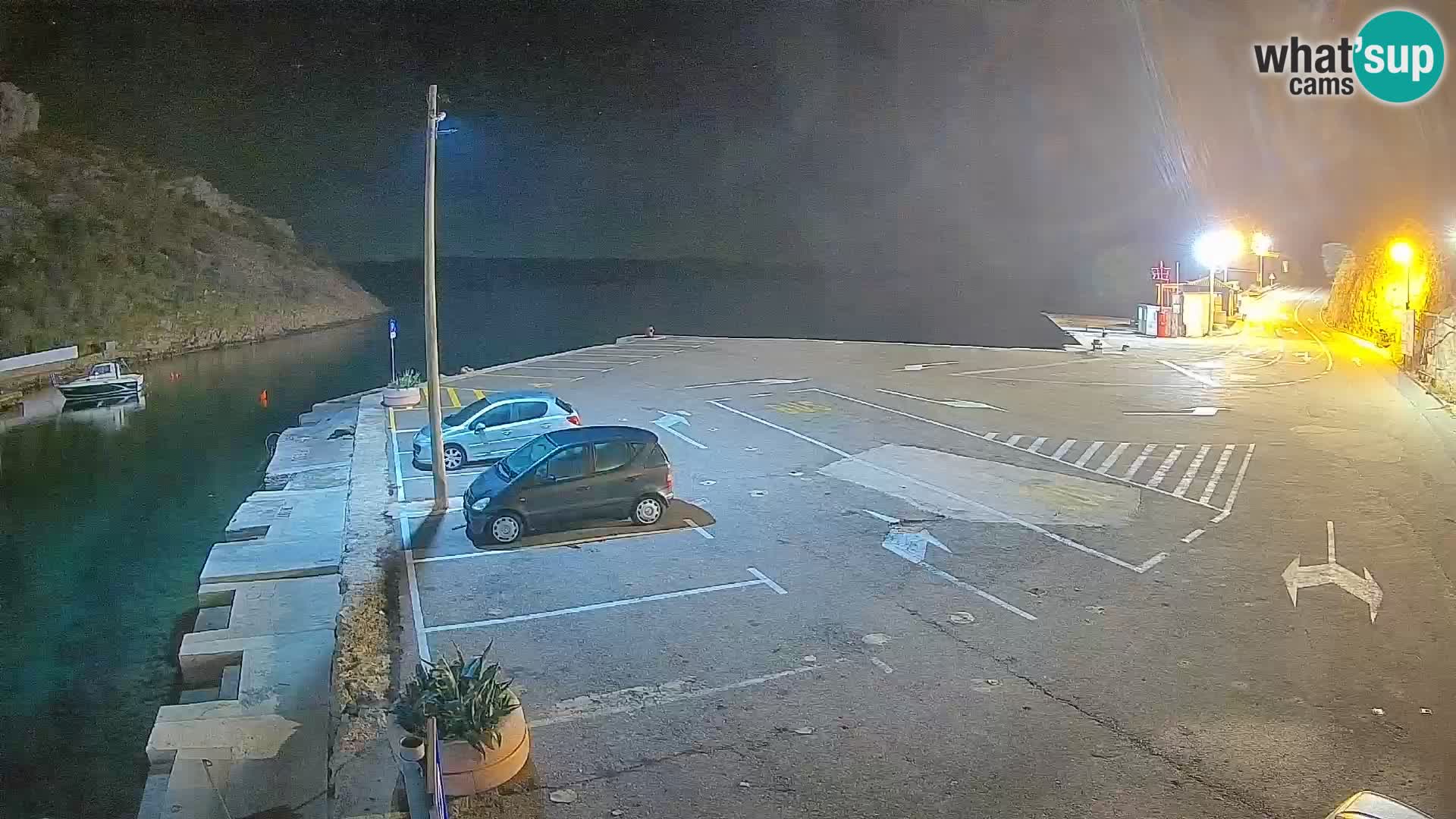 Webcam Prizna ferry port to Pag island