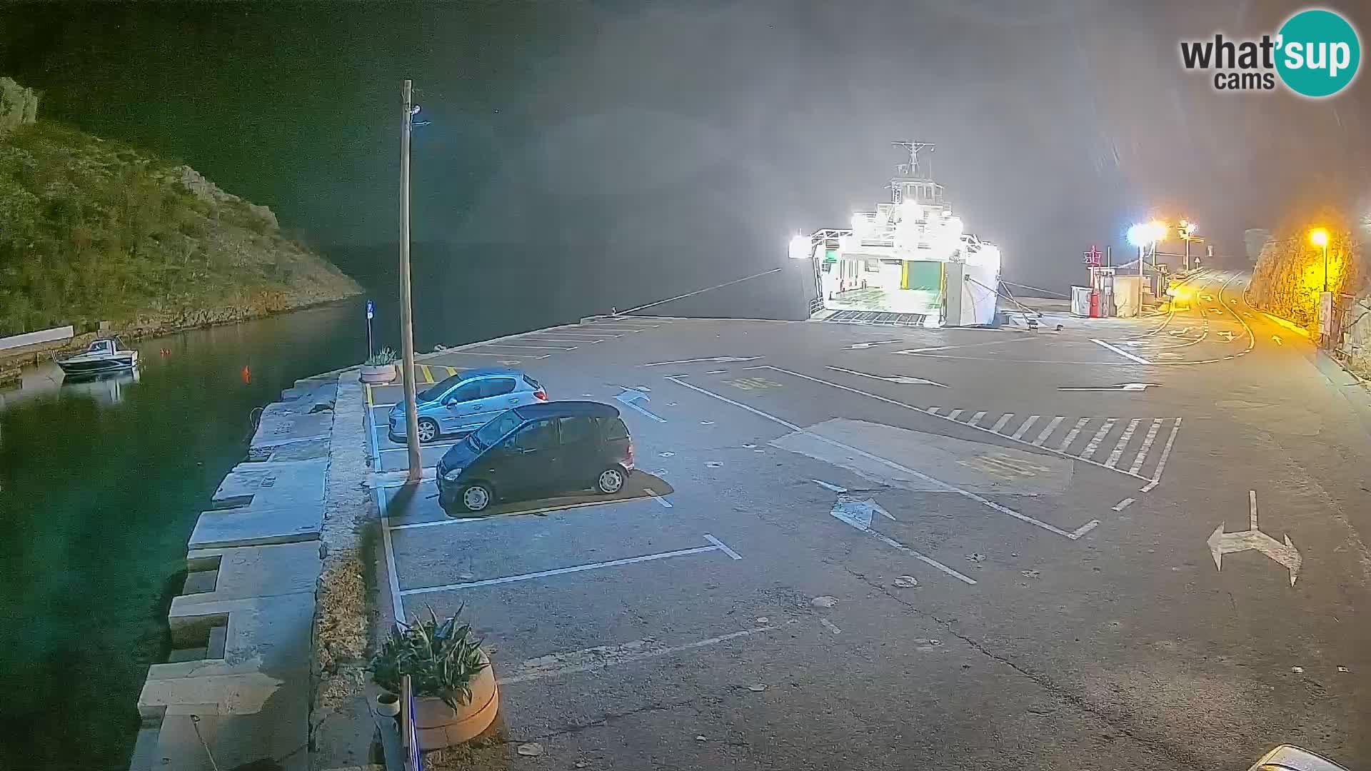 Webcam port de ferry de Prizna – vers l’île de Pag