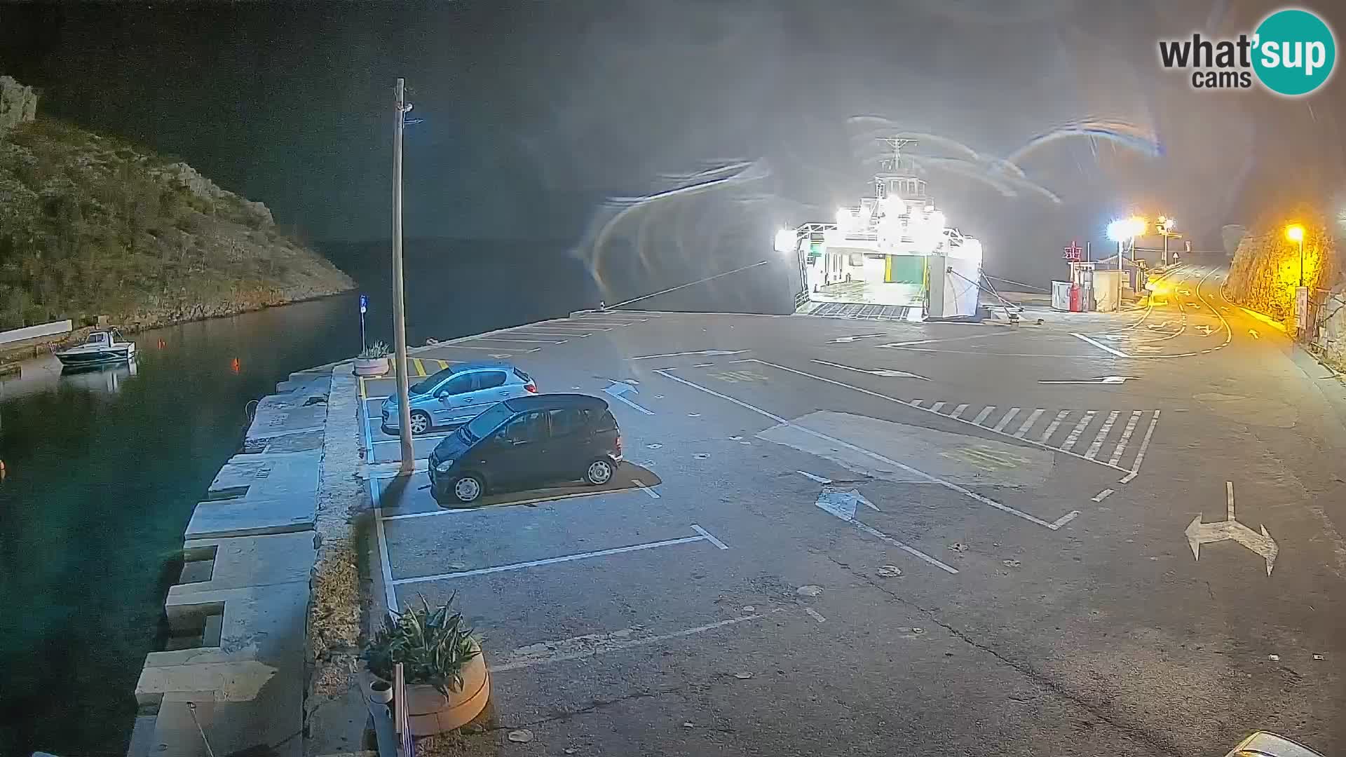 Webcam Prizna ferry port to Pag island