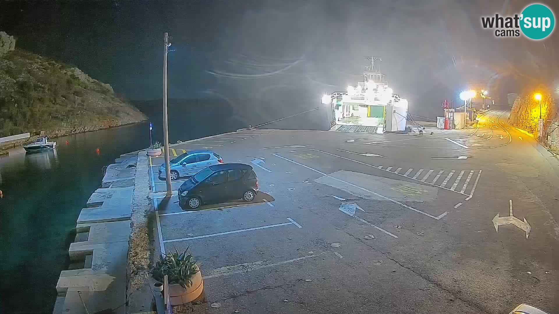 Webcam Fährhafen Prizna – zur Insel Pag