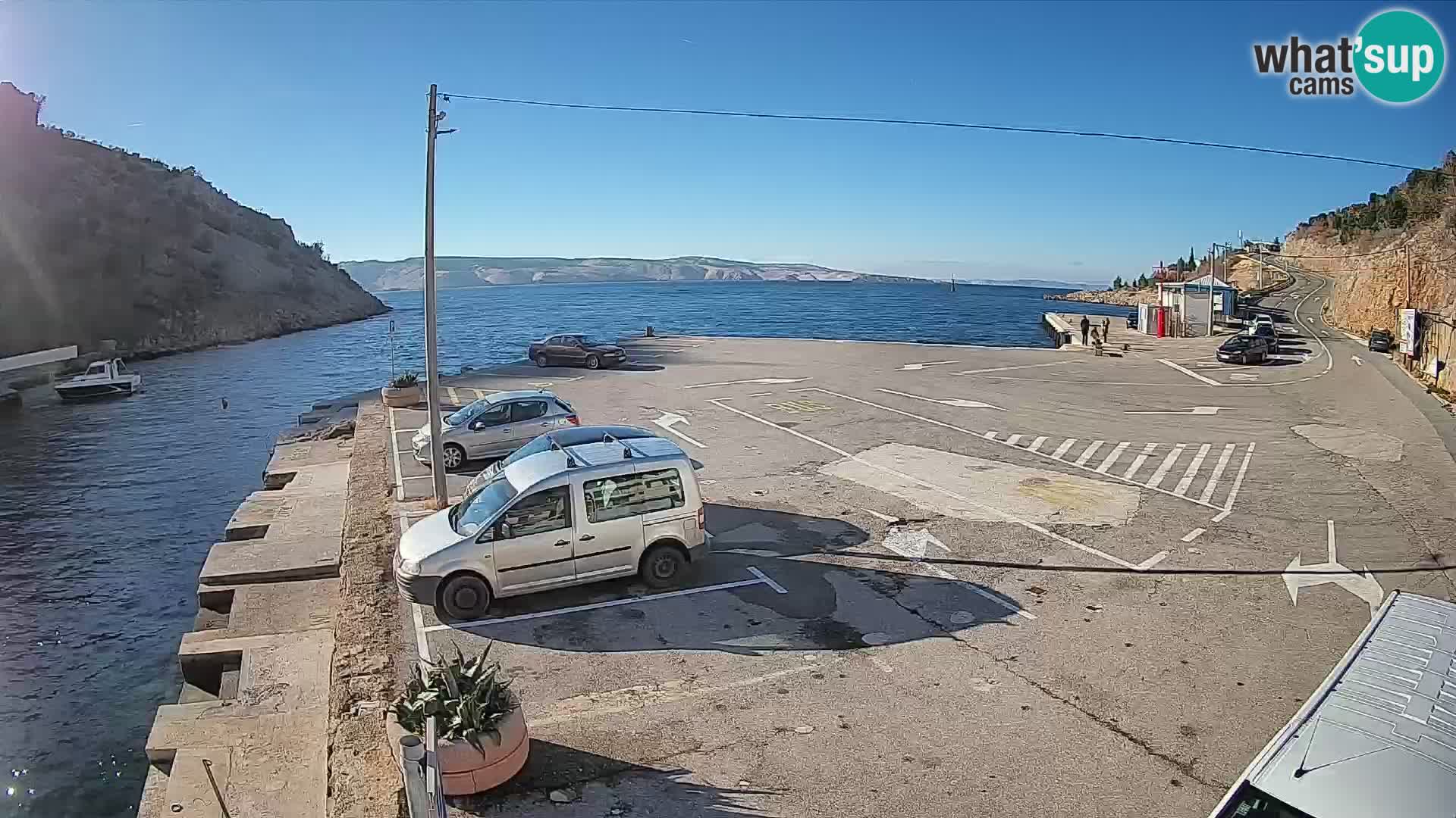 Webcam Fährhafen Prizna – zur Insel Pag