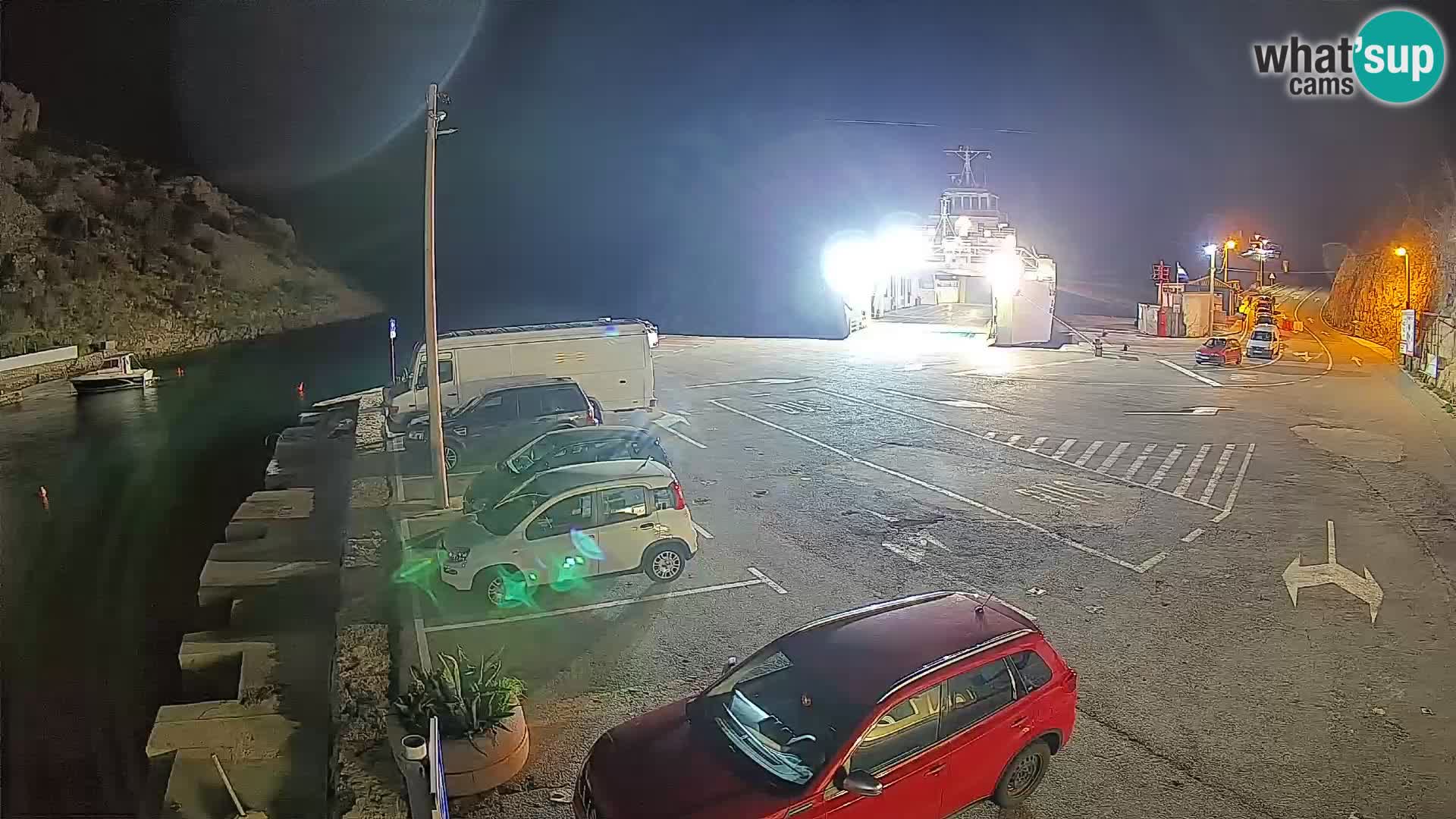Webcam Fährhafen Prizna – zur Insel Pag