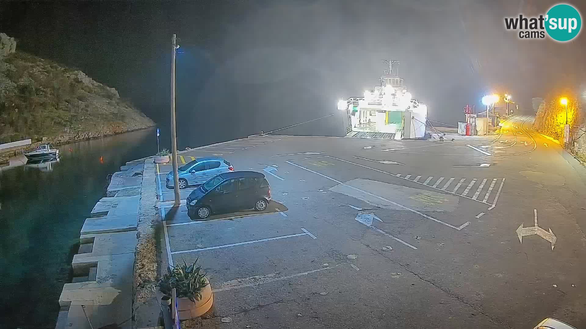 Webcam Prizna ferry port to Pag island