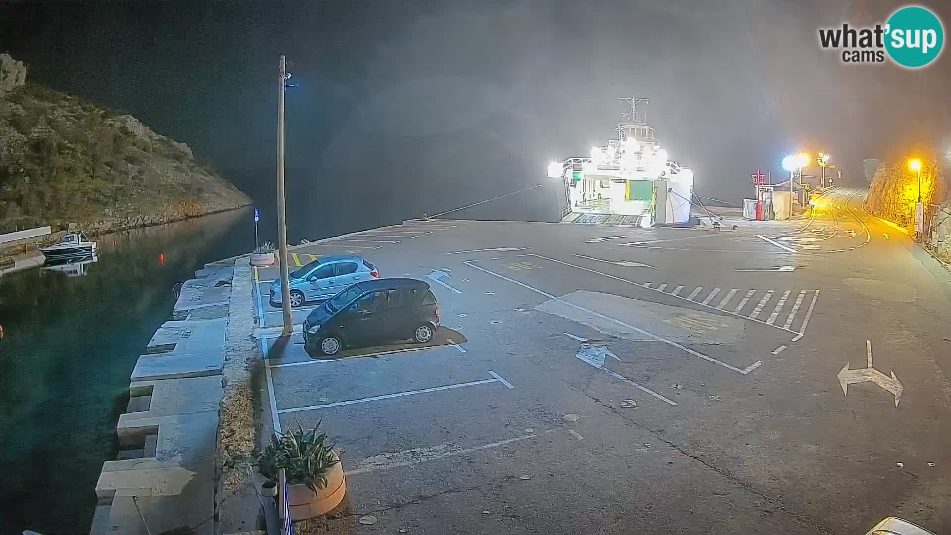 Webcam port de ferry de Prizna – vers l’île de Pag