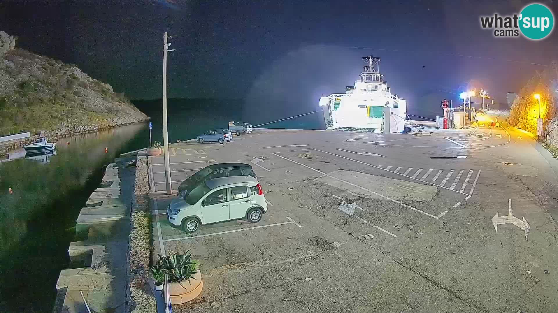 Webcam Fährhafen Prizna – zur Insel Pag