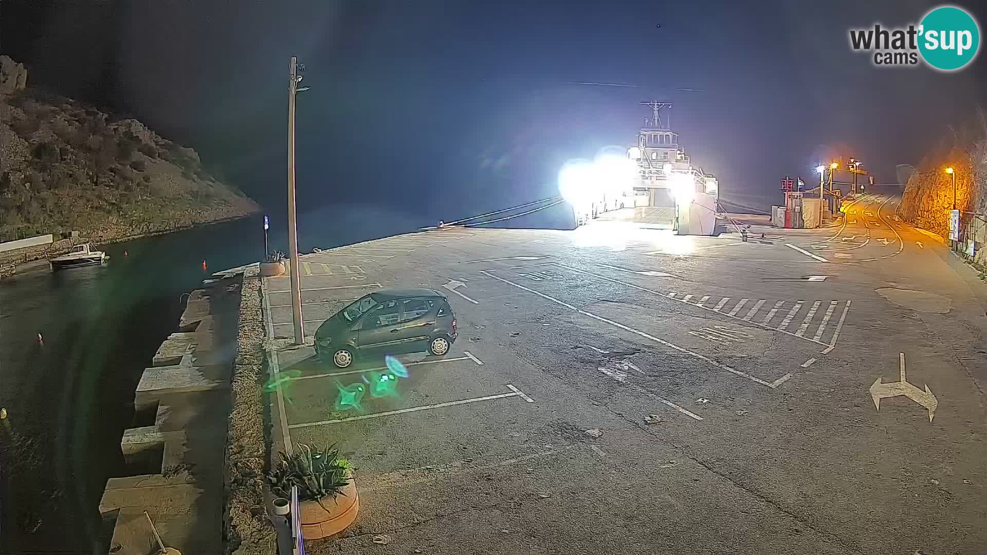 Webcam port de ferry de Prizna – vers l’île de Pag