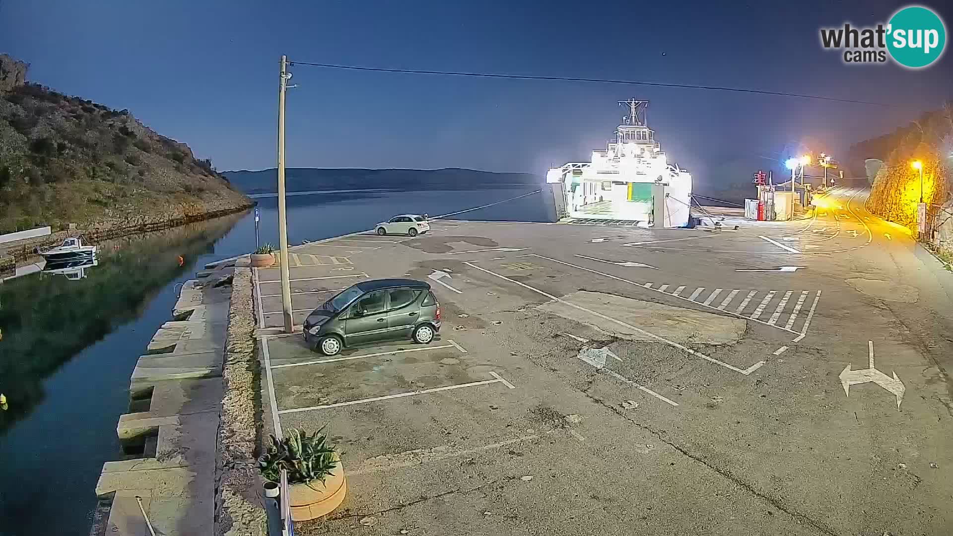 Webcam Fährhafen Prizna – zur Insel Pag