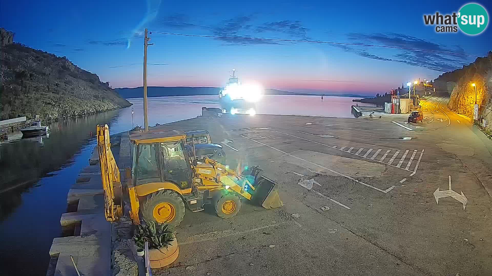 Webcam port de ferry de Prizna – vers l’île de Pag