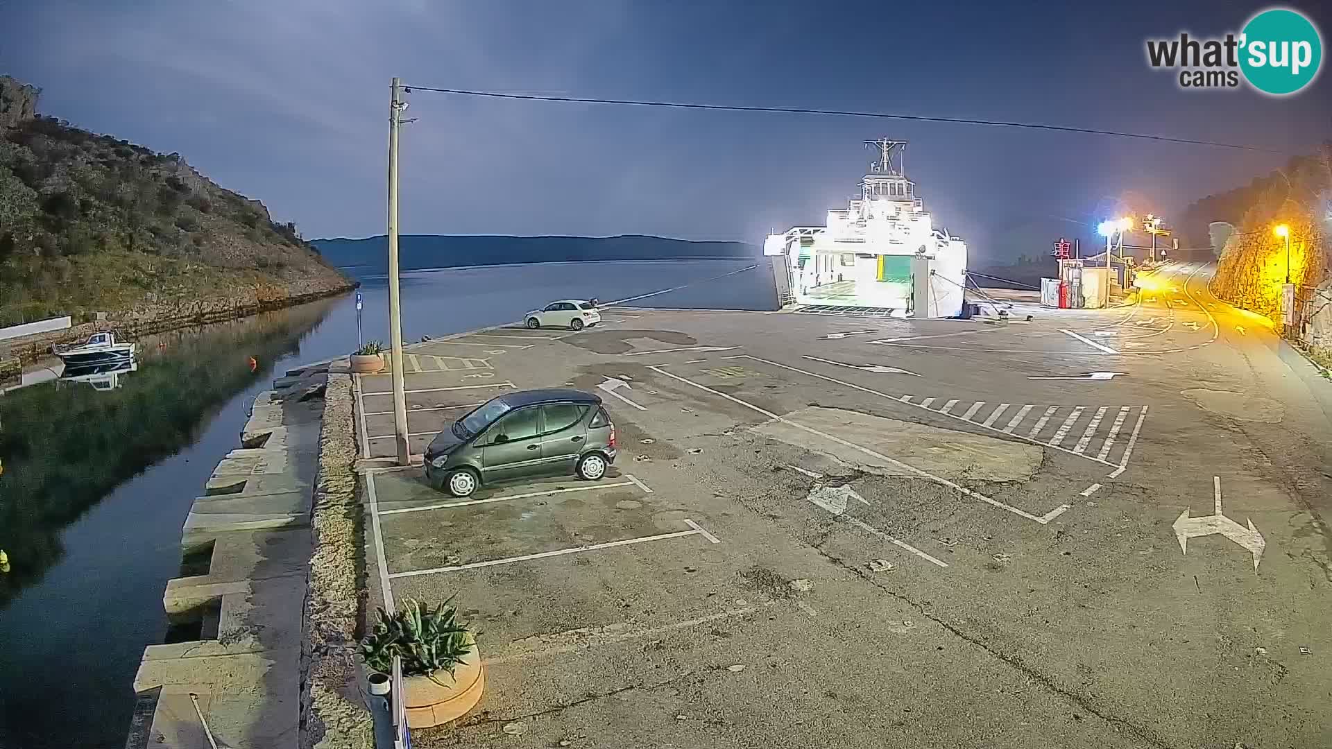 Webcam Fährhafen Prizna – zur Insel Pag