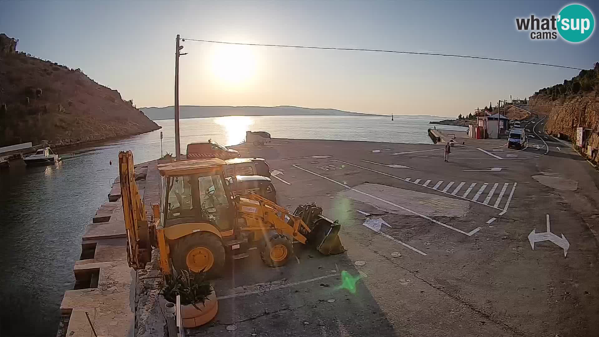 Webcam Fährhafen Prizna – zur Insel Pag