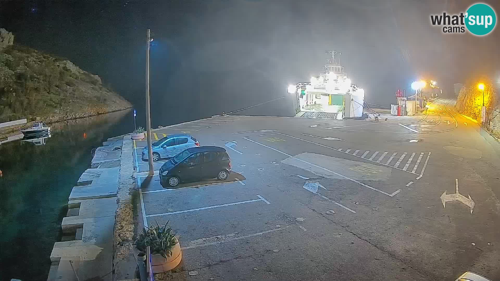 Webcam Prizna ferry port to Pag island