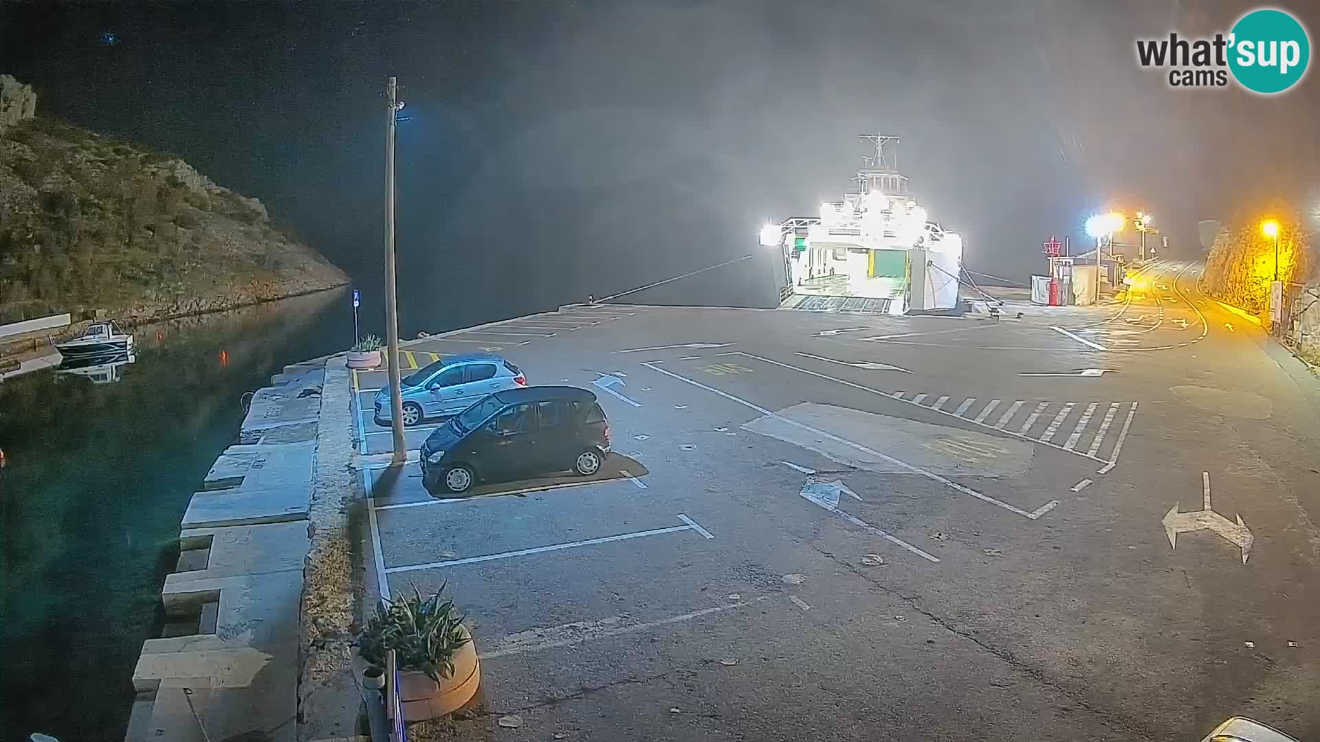 Webcam Prizna ferry port to Pag island