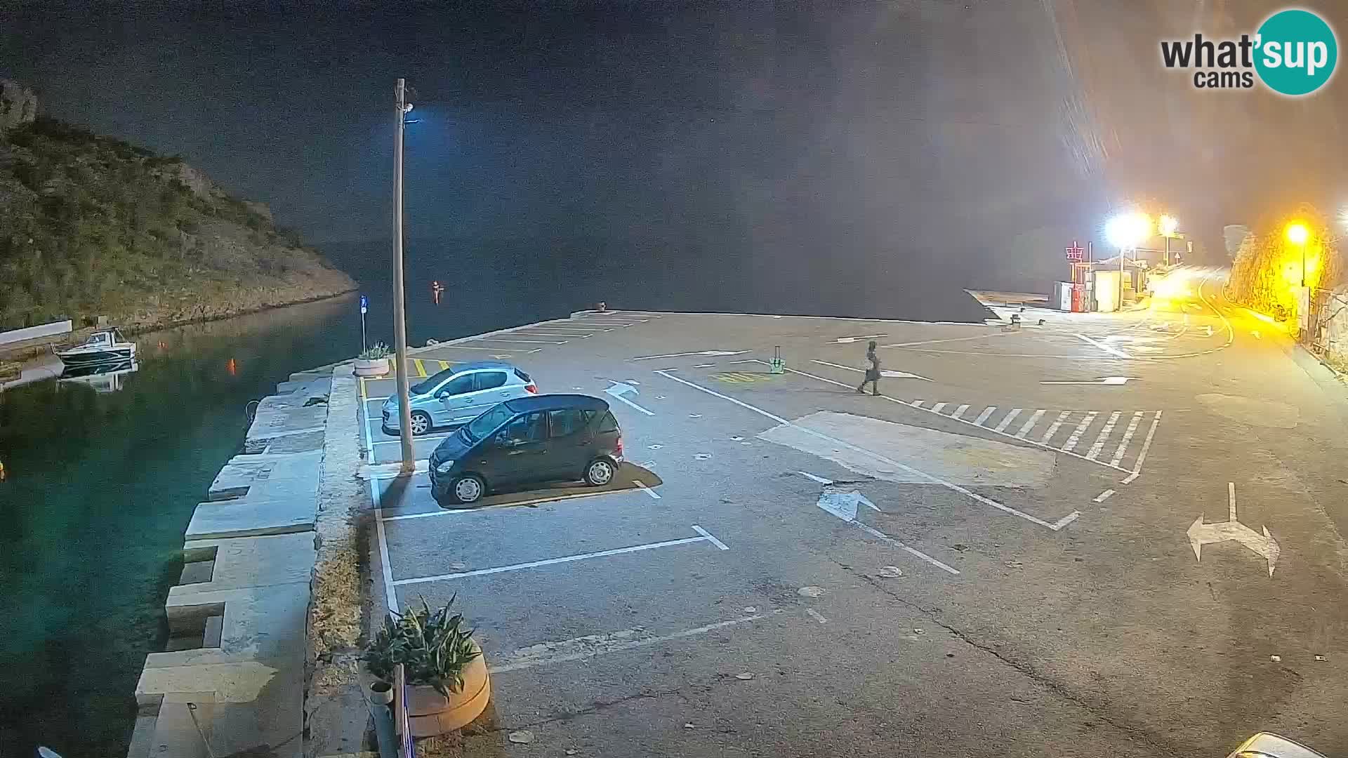 Webcam Prizna ferry port to Pag island
