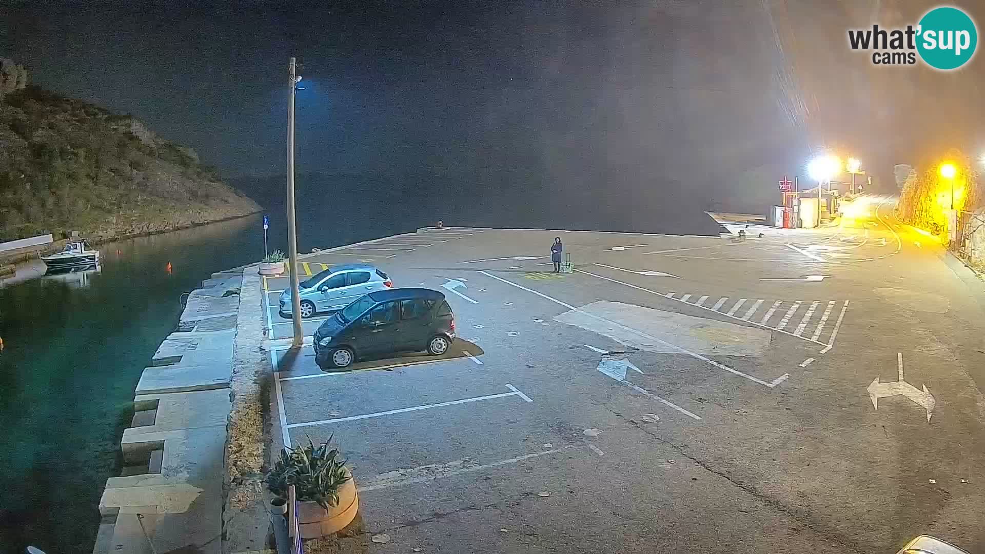 Webcam Prizna ferry port to Pag island