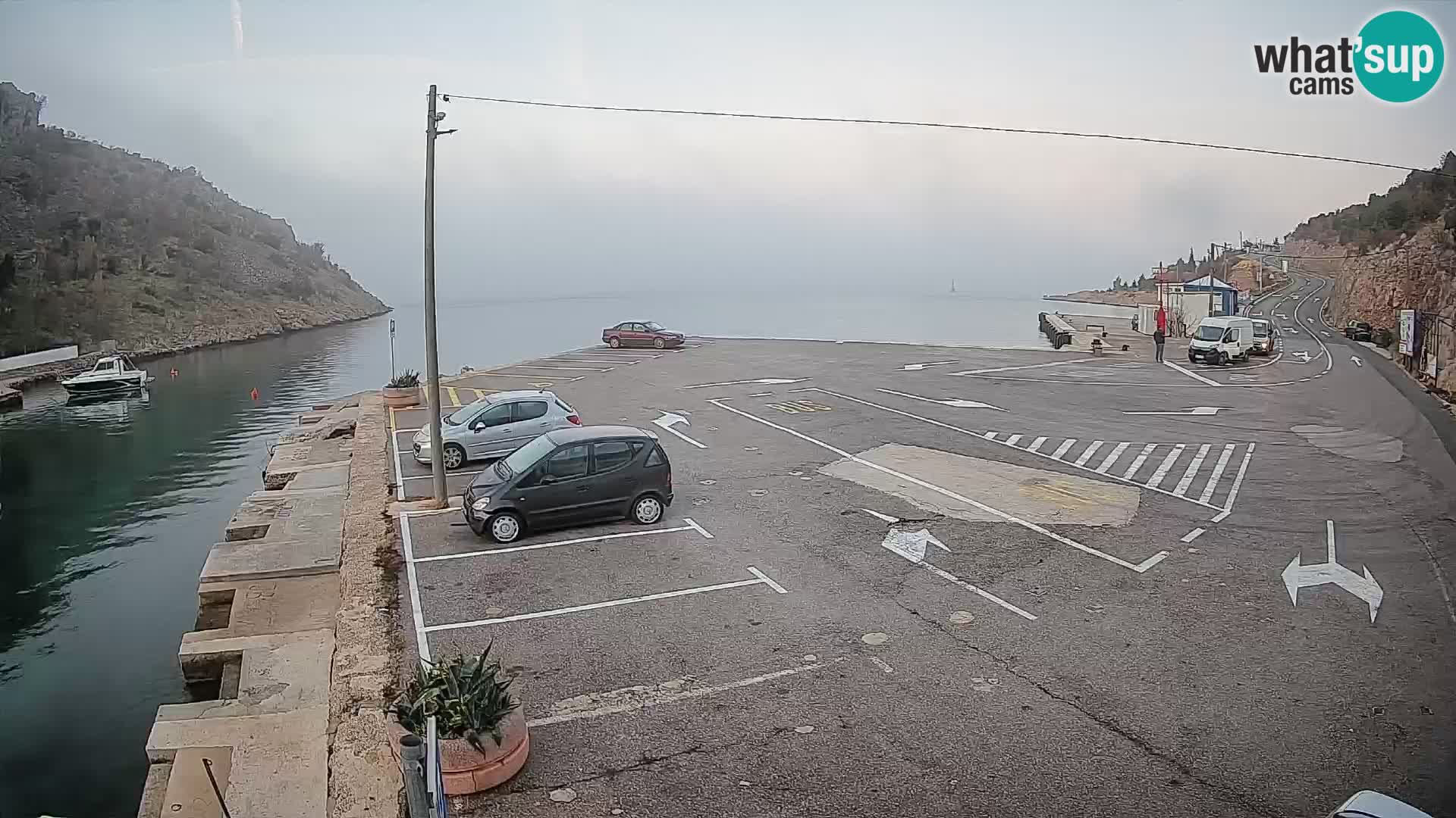 Webcam Fährhafen Prizna – zur Insel Pag