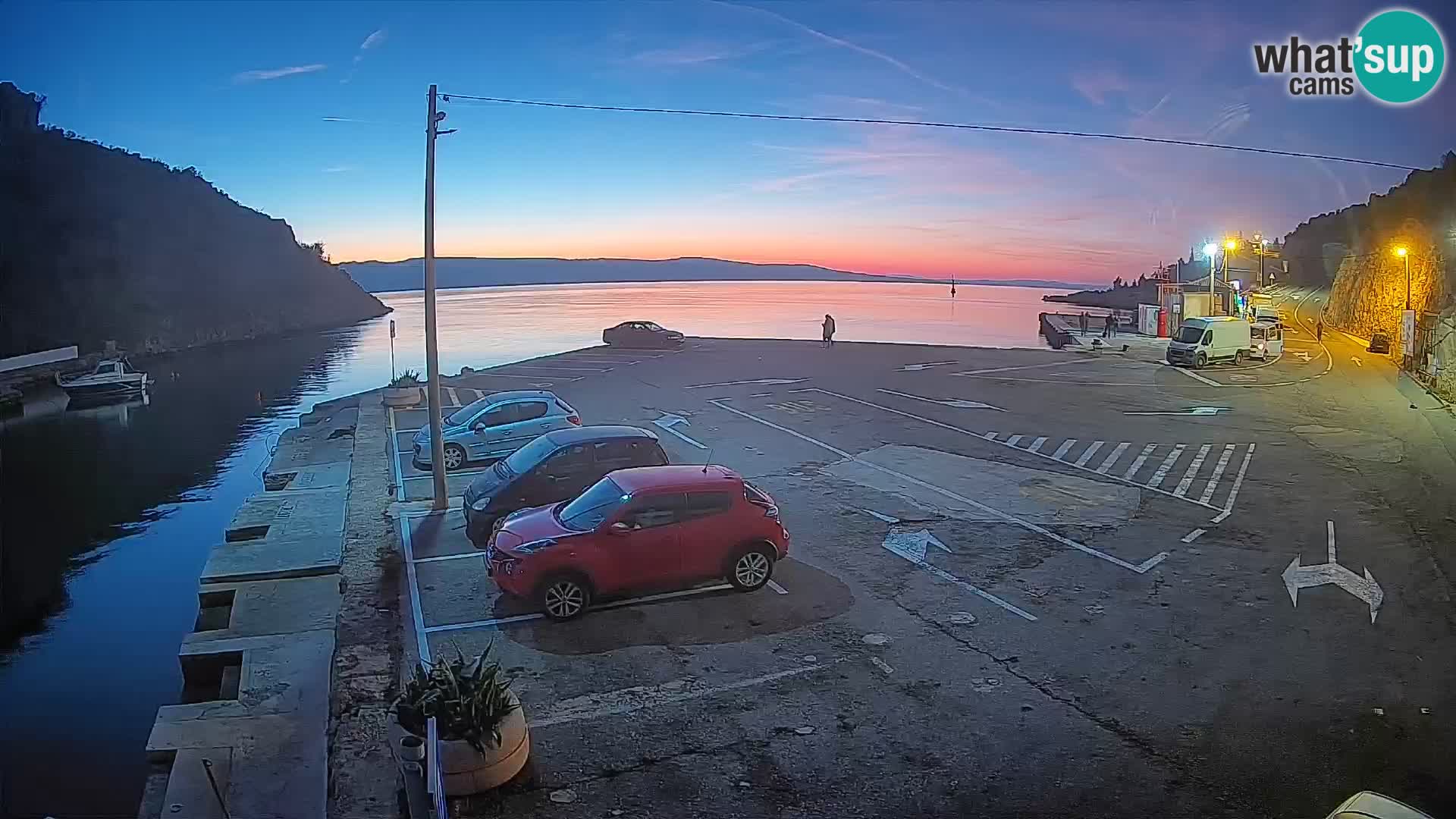 Webcam Prizna ferry port to Pag island