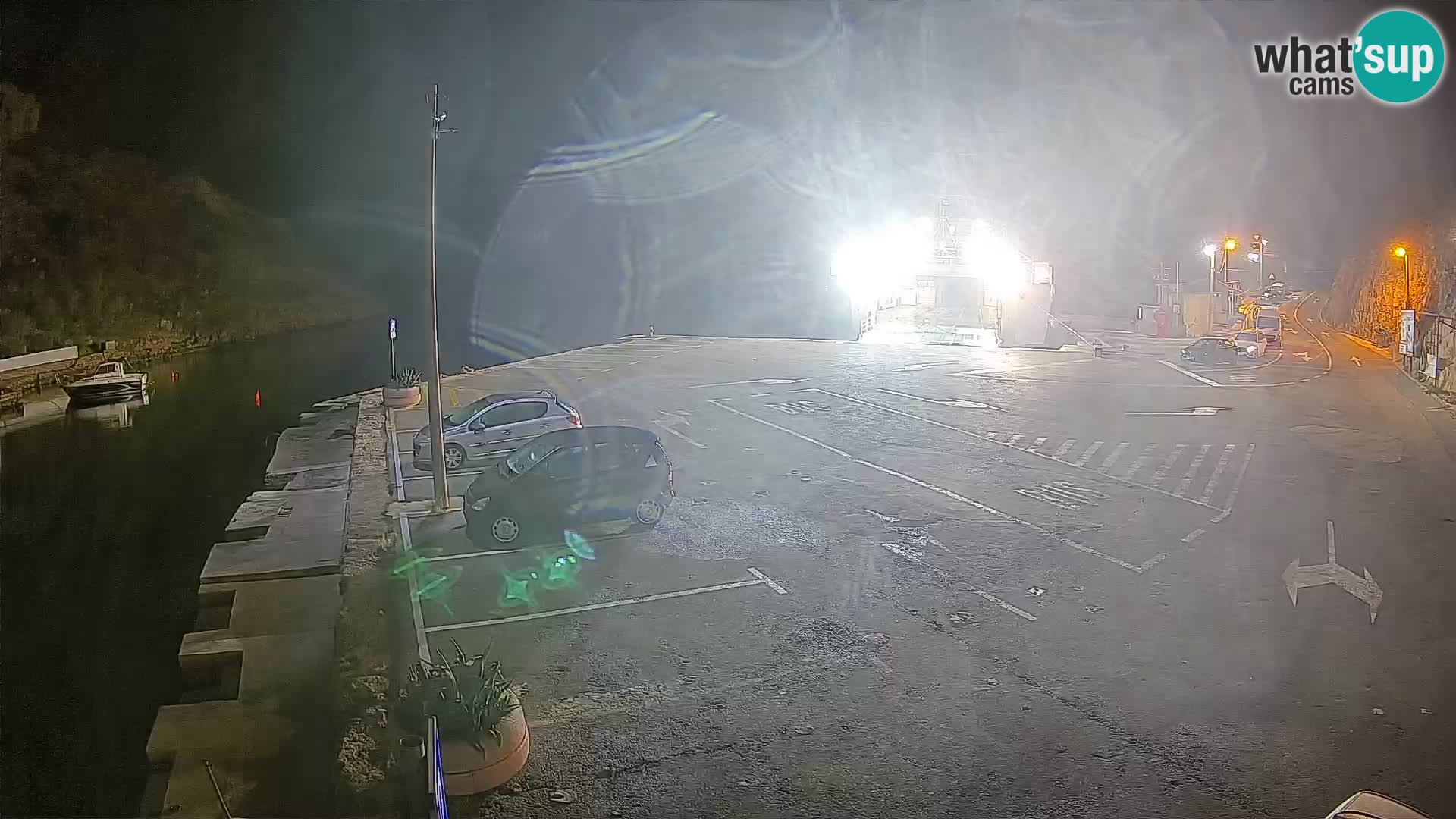 Webcam Prizna ferry port to Pag island