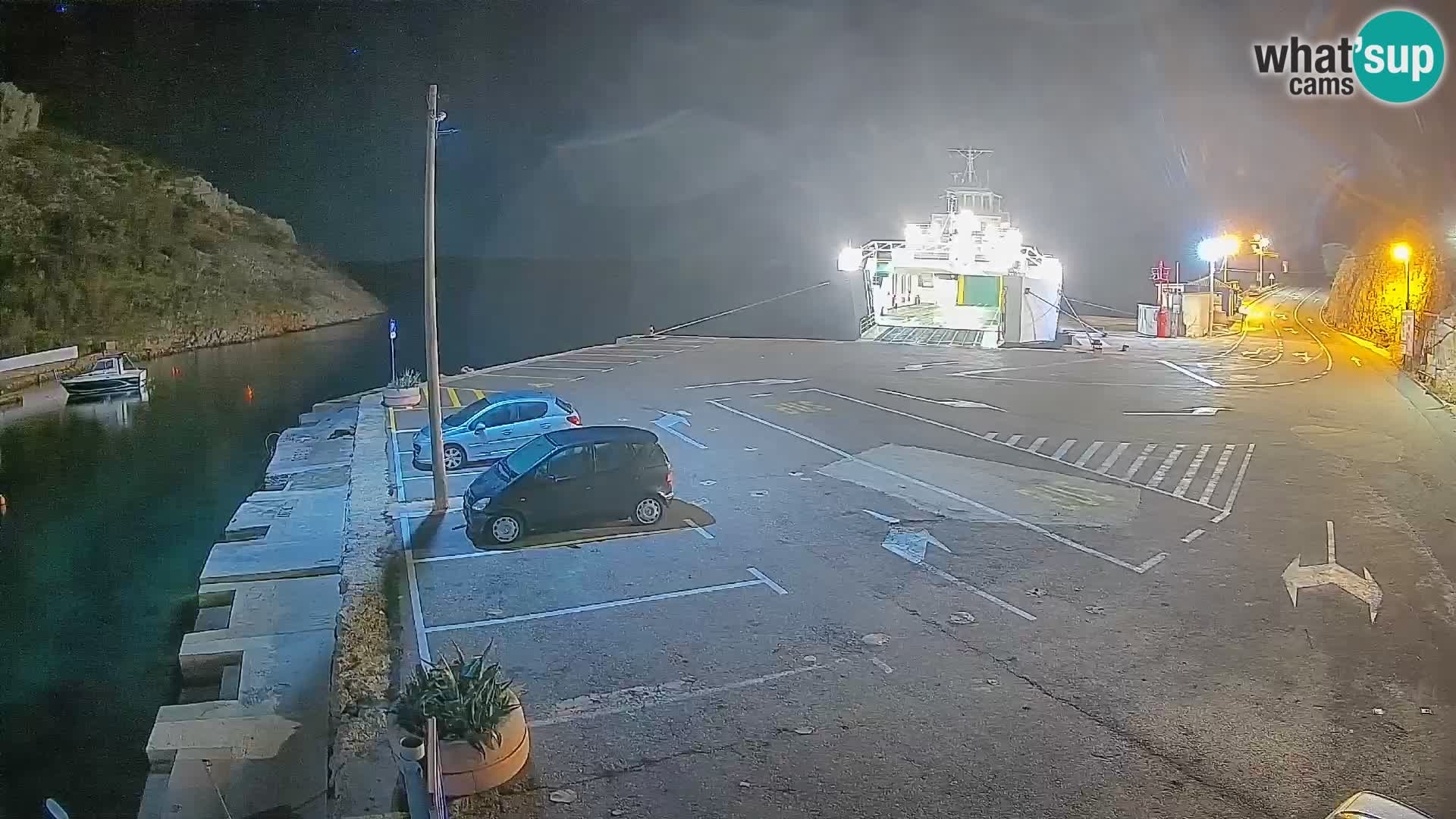 Webcam Fährhafen Prizna – zur Insel Pag