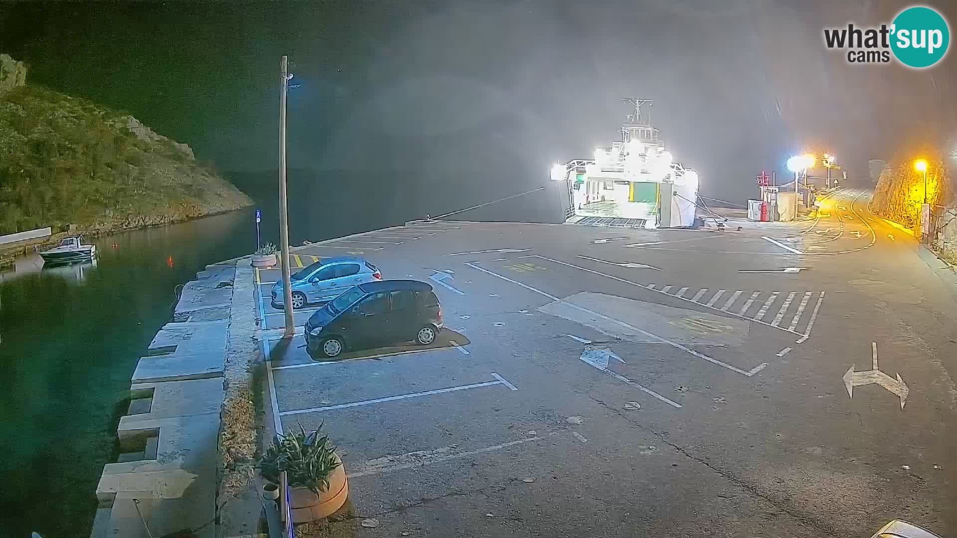 Webcam Fährhafen Prizna – zur Insel Pag