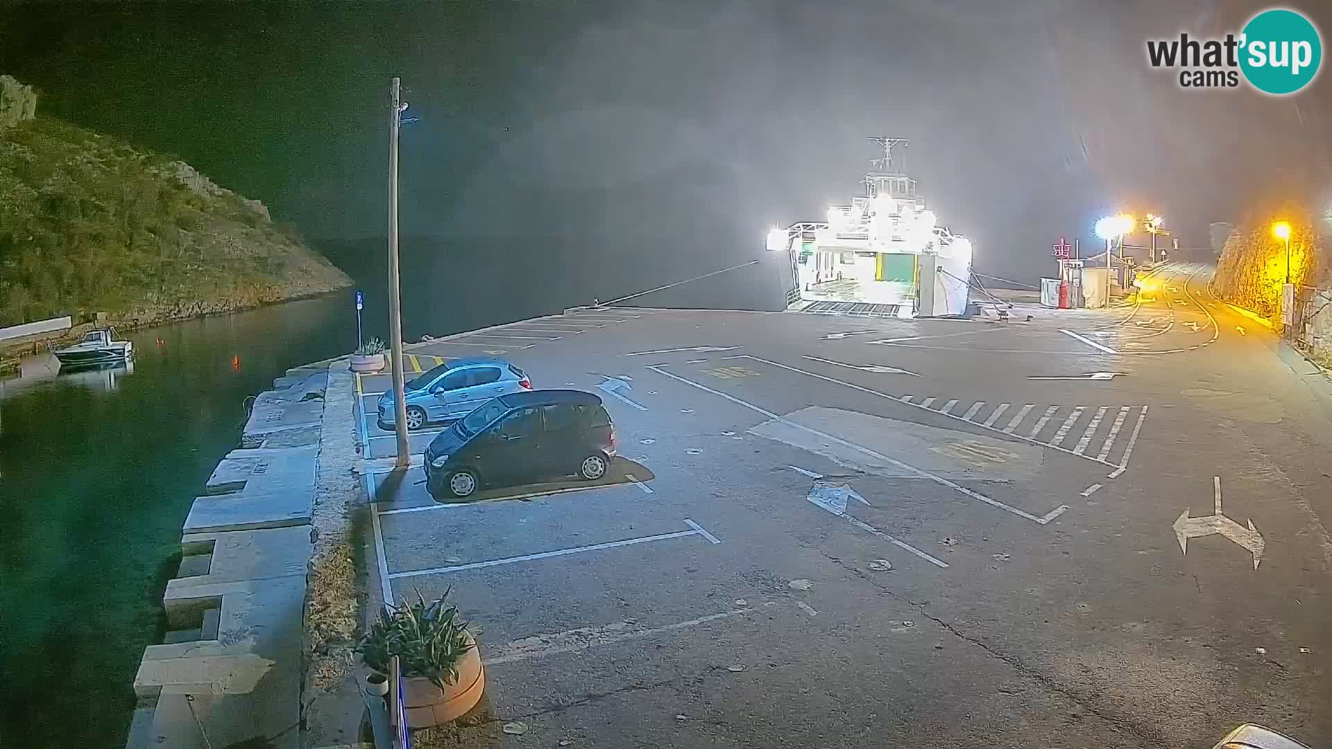 Webcam Prizna ferry port to Pag island