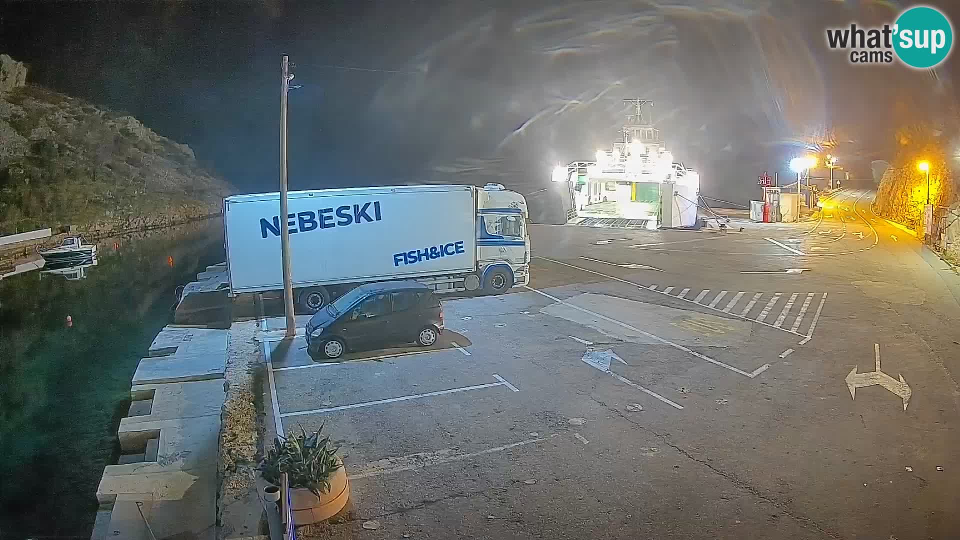 Webcam Fährhafen Prizna – zur Insel Pag