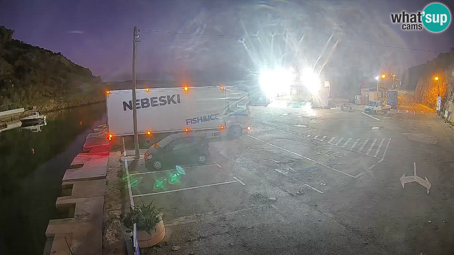 Webcam Prizna ferry port to Pag island