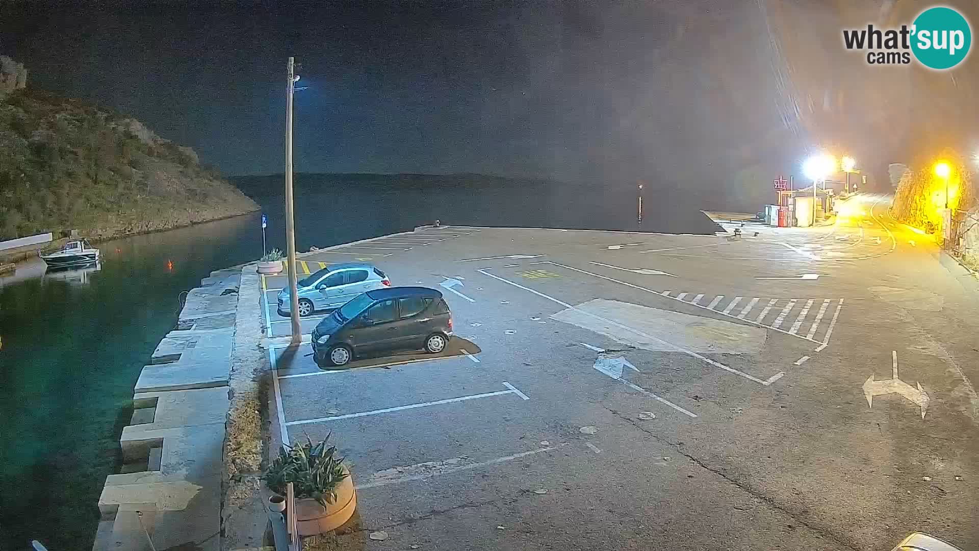 Webcam Prizna ferry port to Pag island