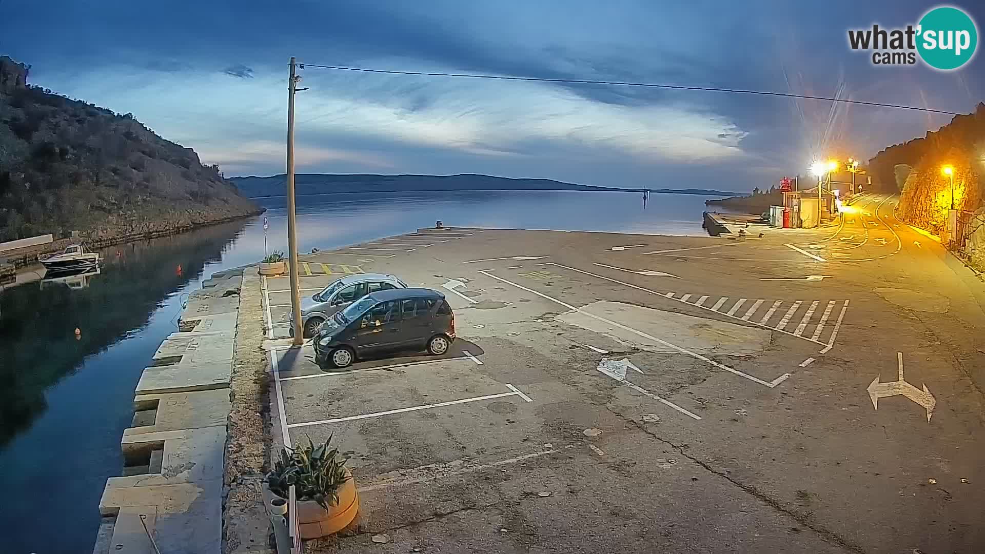 Webcam Fährhafen Prizna – zur Insel Pag