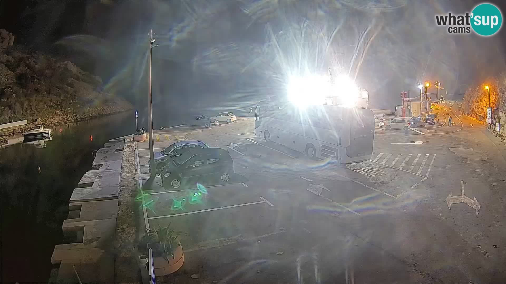 Webcam Prizna ferry port to Pag island