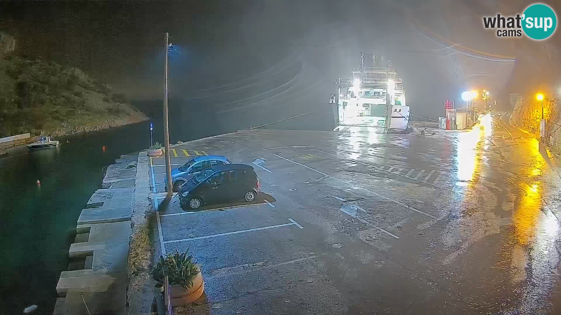 Webcam Prizna ferry port to Pag island