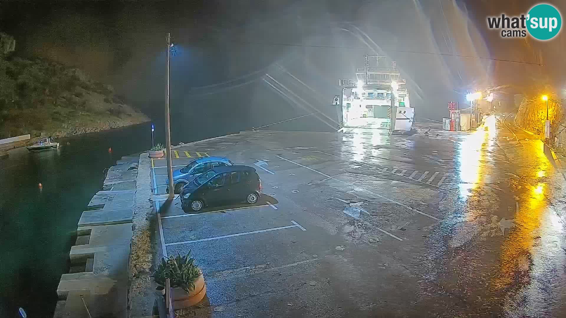 Webcam Fährhafen Prizna – zur Insel Pag