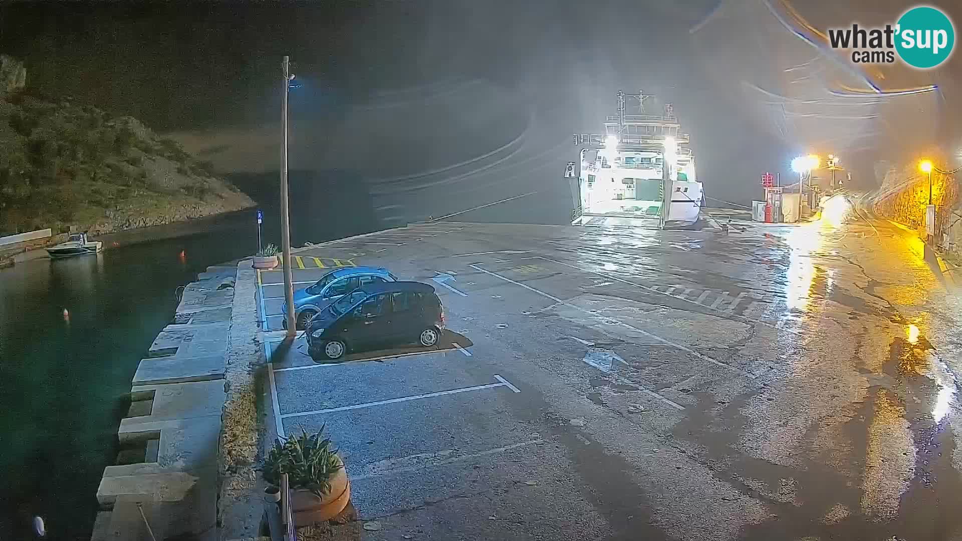Webcam port de ferry de Prizna – vers l’île de Pag