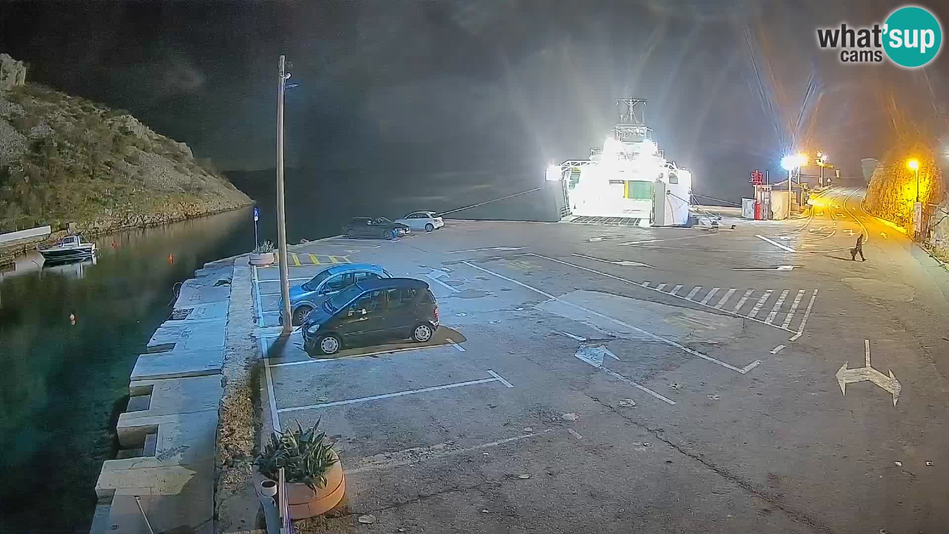 Webcam port de ferry de Prizna – vers l’île de Pag