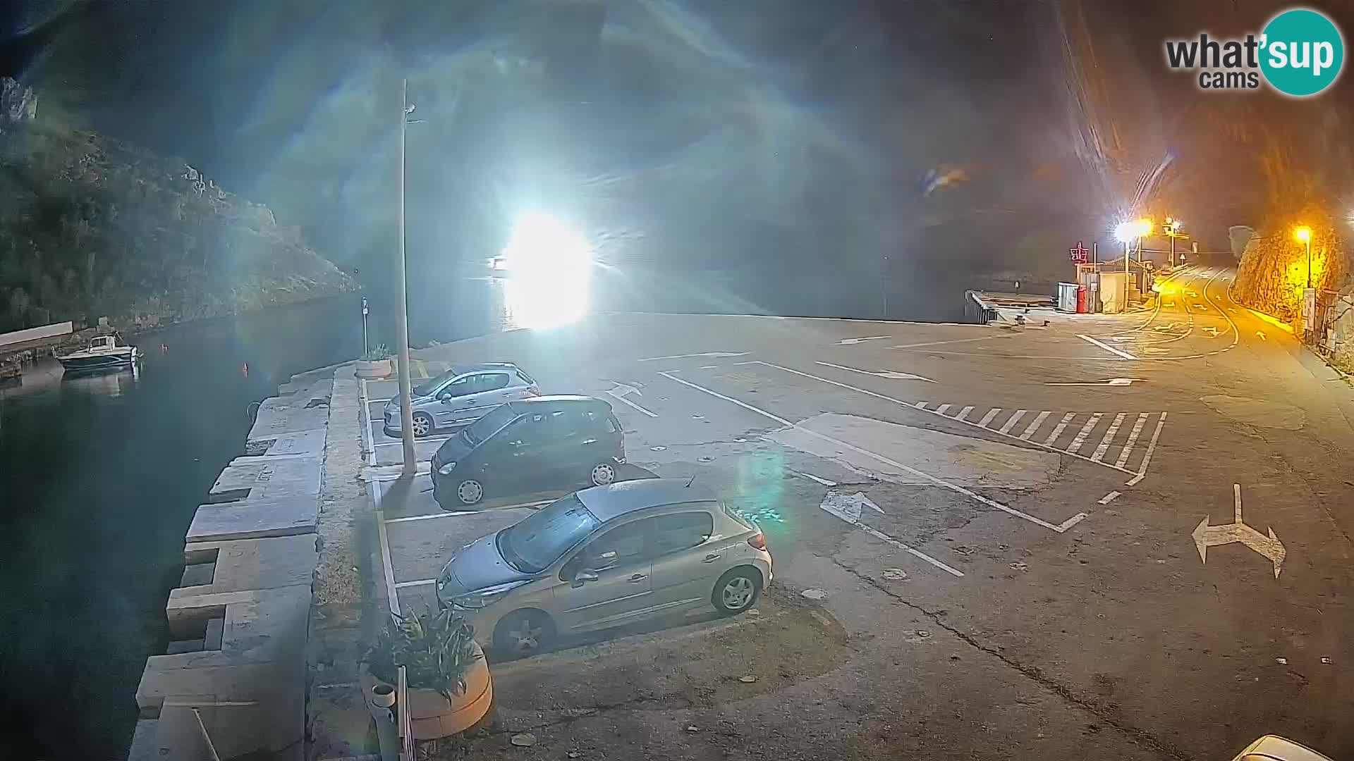 Webcam port de ferry de Prizna – vers l’île de Pag