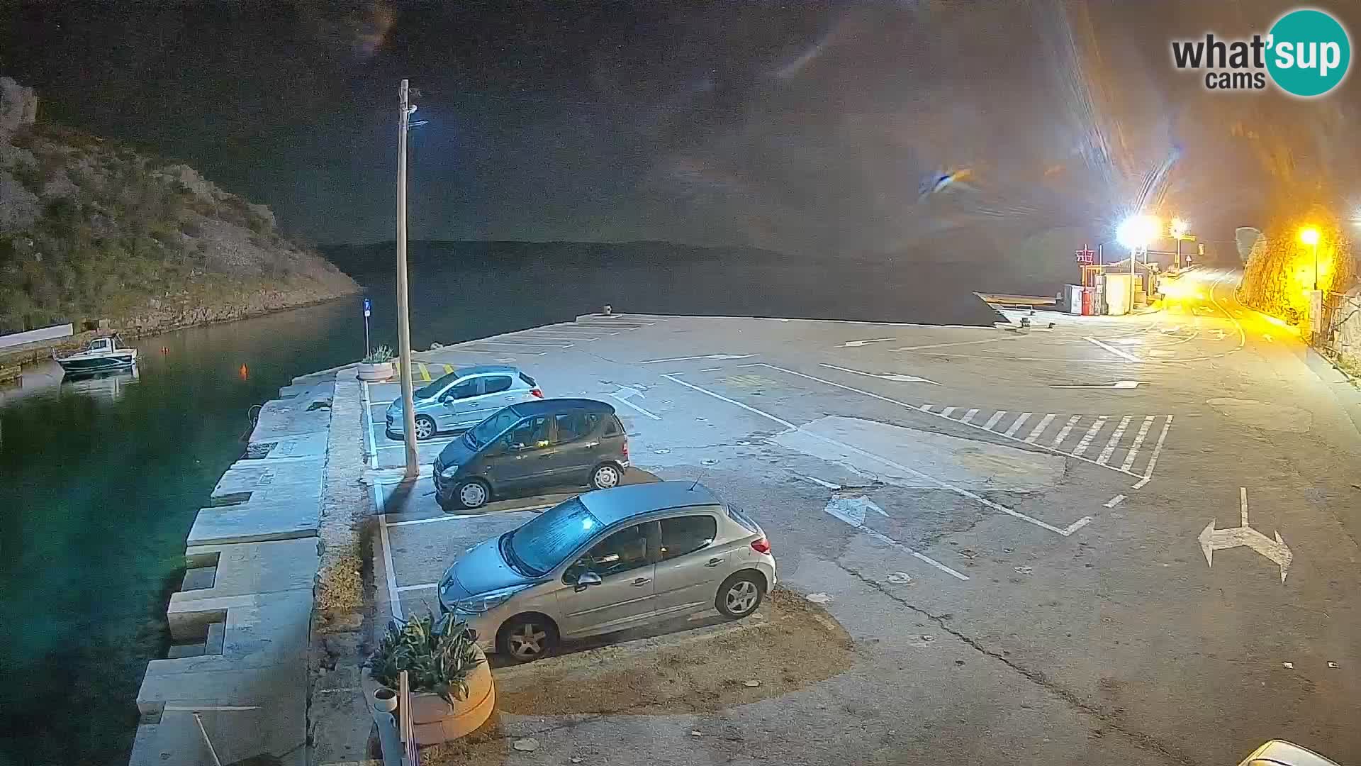 Webcam Prizna ferry port to Pag island