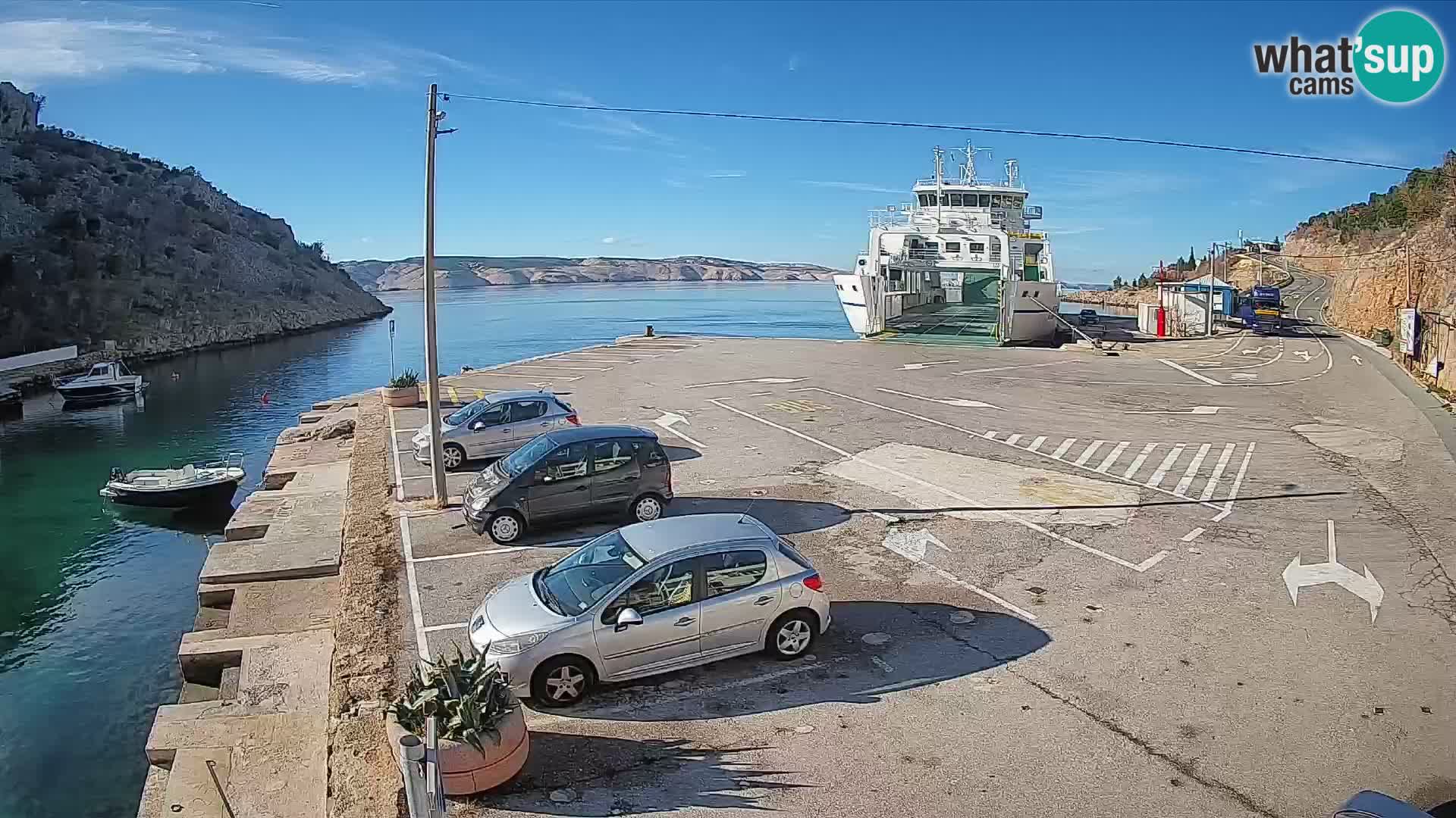 Webcam porto traghetti di Prizna – per l’isola di Pag