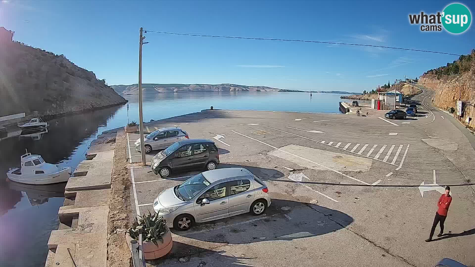 Webcam Fährhafen Prizna – zur Insel Pag