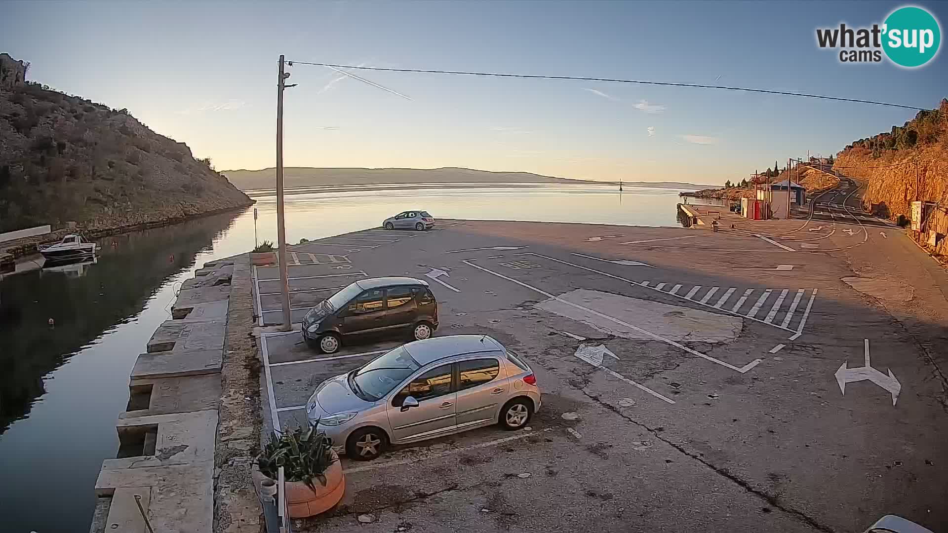 Webcam Fährhafen Prizna – zur Insel Pag