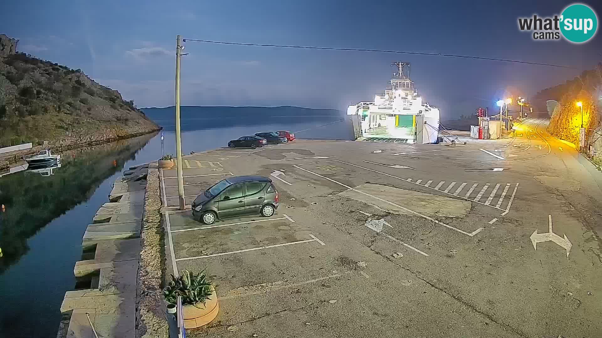 Webcam Fährhafen Prizna – zur Insel Pag