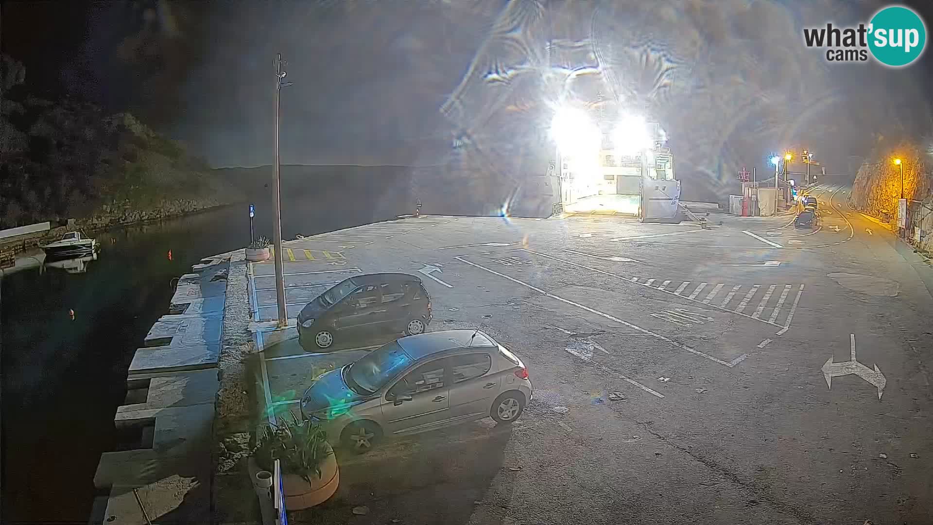 Webcam port de ferry de Prizna – vers l’île de Pag