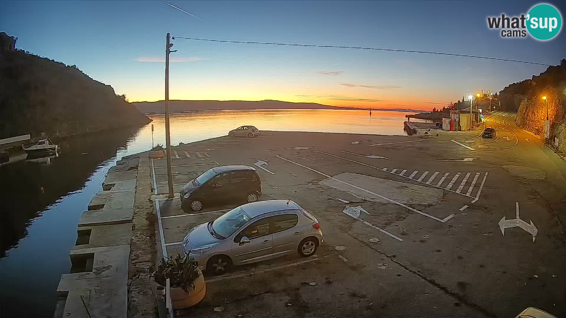 Webcam Prizna ferry port to Pag island