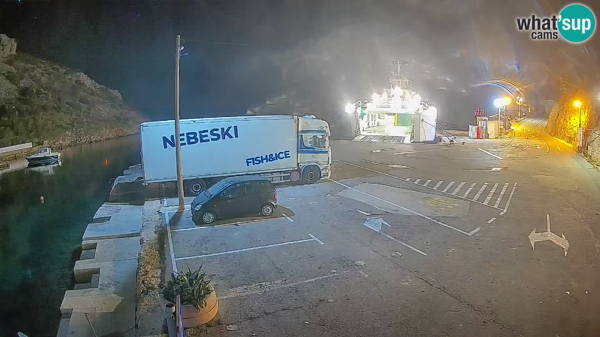 Webcam Fährhafen Prizna – zur Insel Pag
