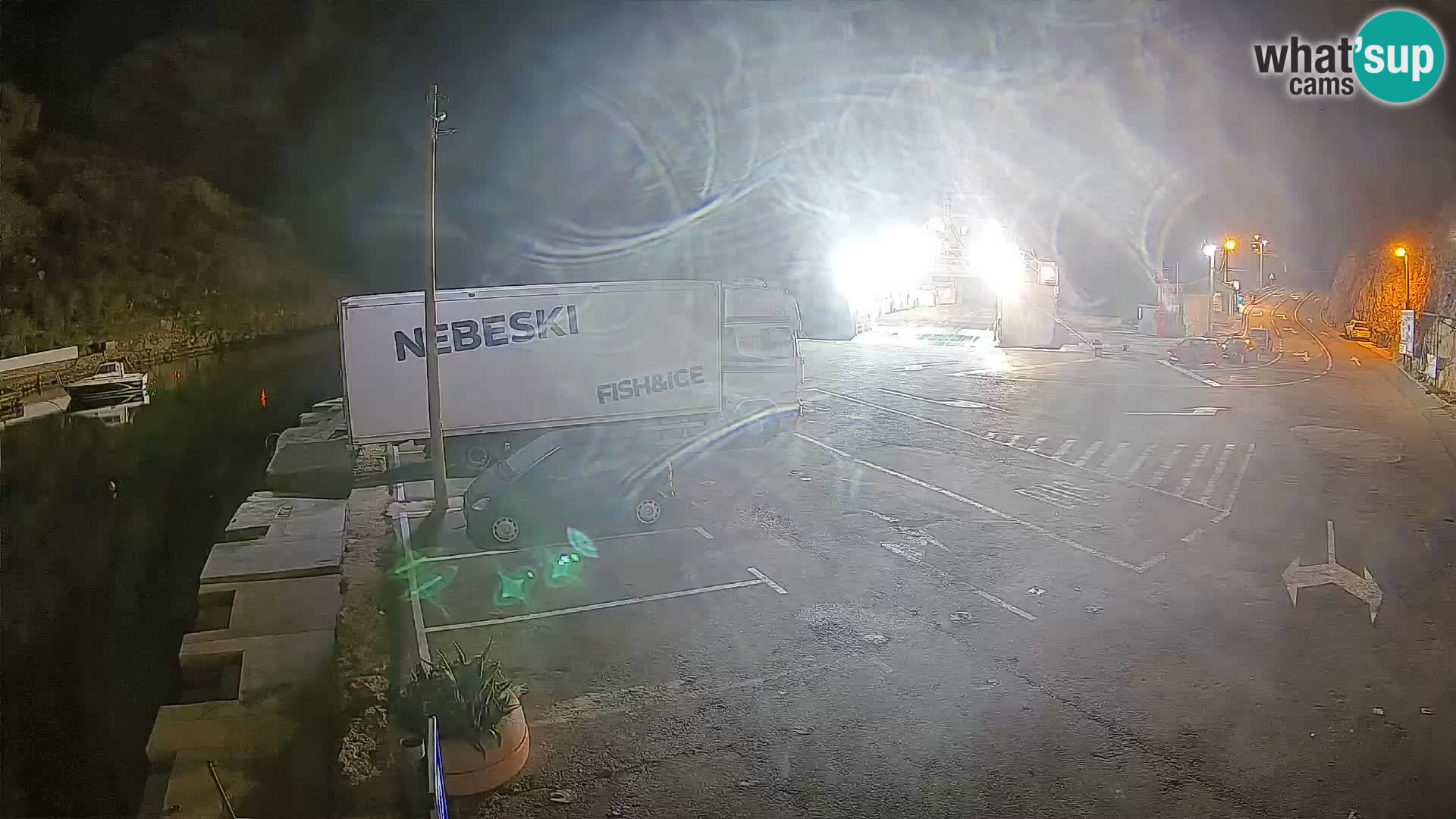 Webcam Prizna ferry port to Pag island