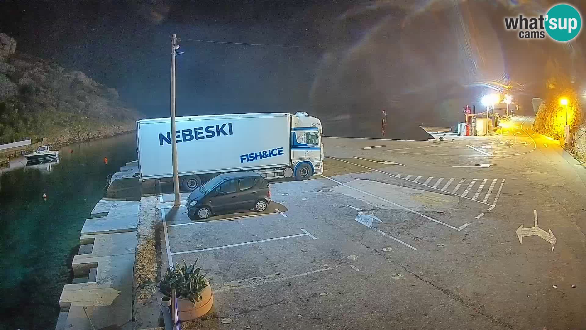 Webcam port de ferry de Prizna – vers l’île de Pag