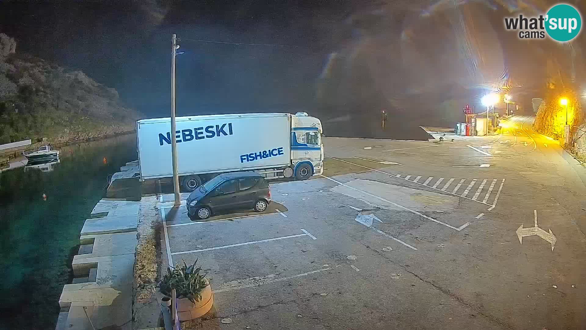 Webcam Prizna ferry port to Pag island