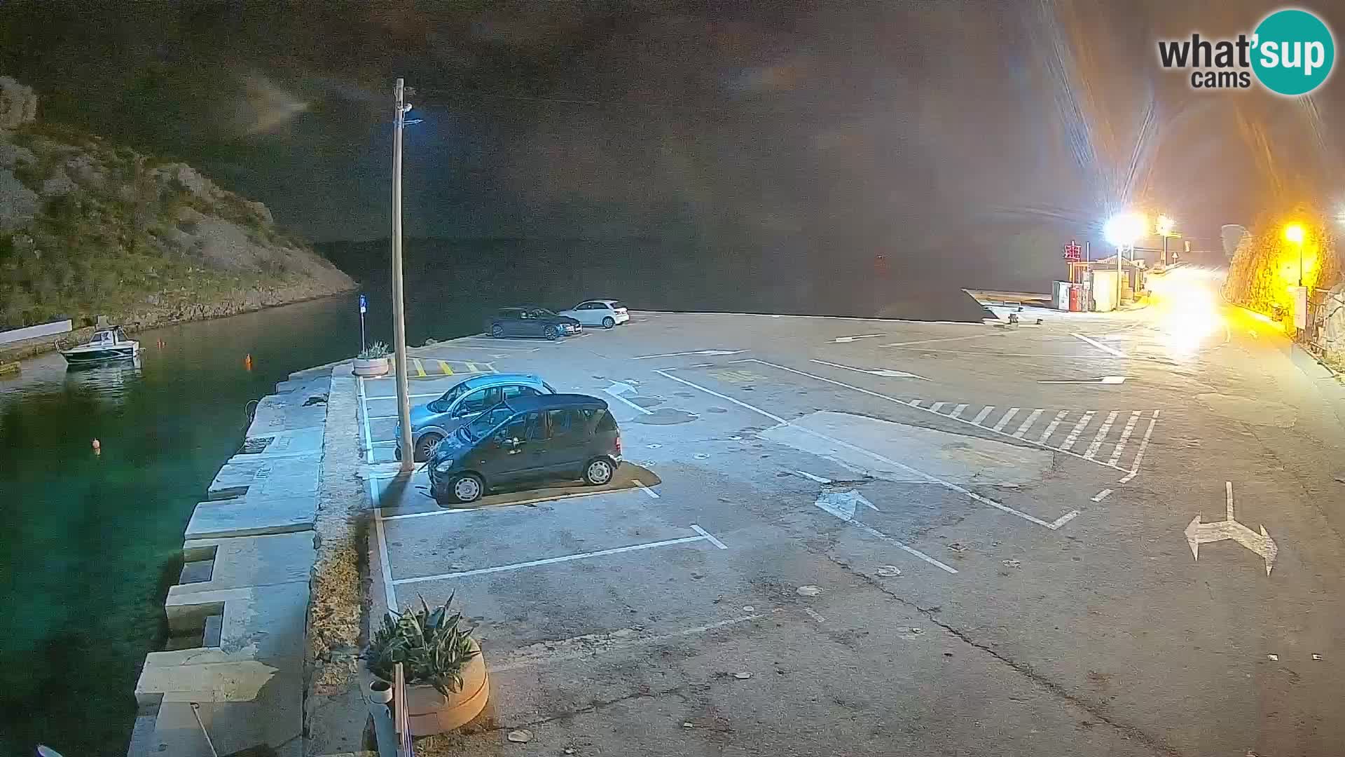 Webcam port de ferry de Prizna – vers l’île de Pag