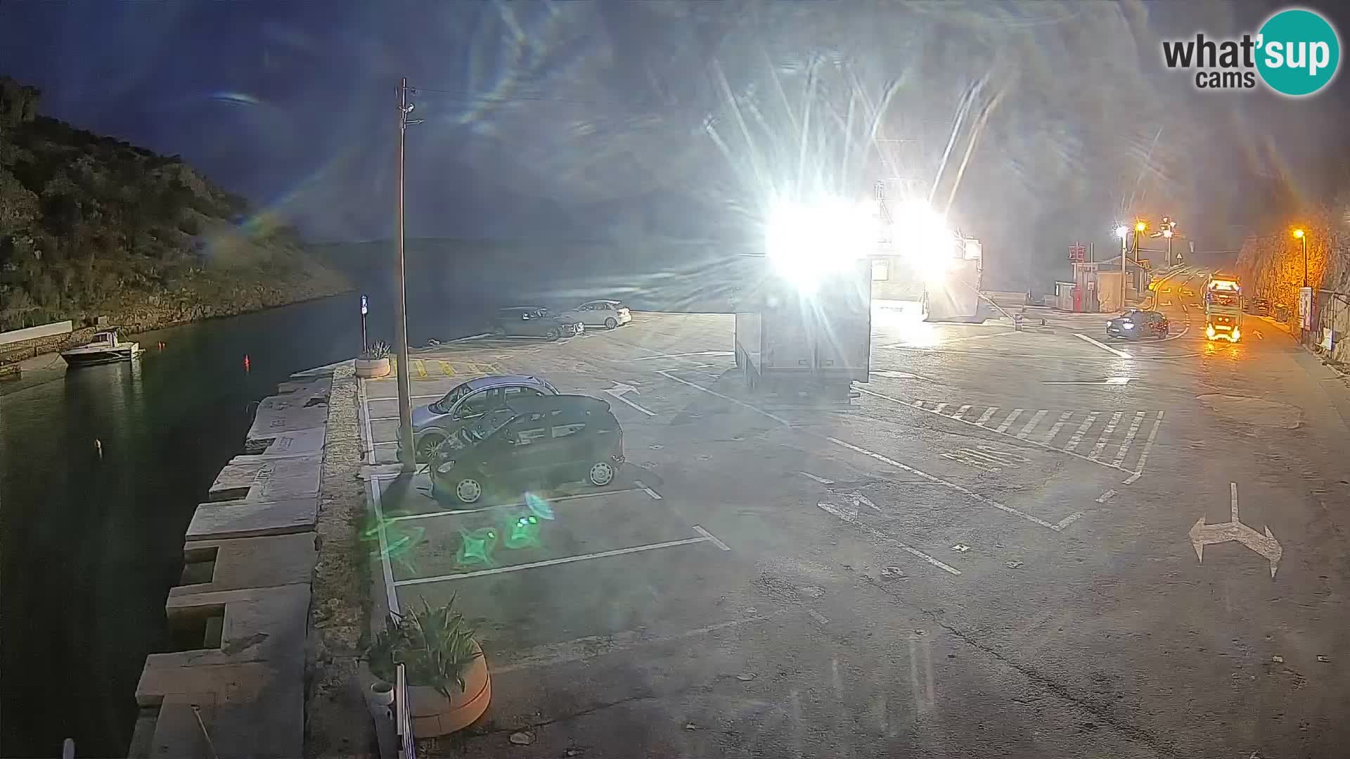 Webcam port de ferry de Prizna – vers l’île de Pag