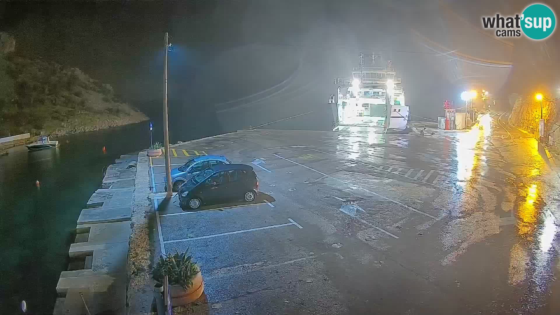 Webcam port de ferry de Prizna – vers l’île de Pag